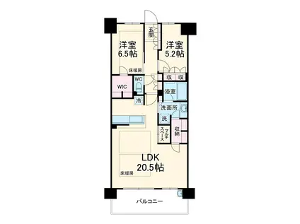 プレミスト藤が丘 SEASON FACE(2LDK/9階)の間取り写真