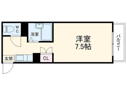 グレース六番(ワンルーム/4階)の間取り写真