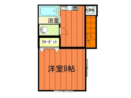 オリーブ2(1DK/2階)の間取り写真