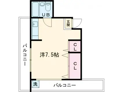 キャッスル中町(ワンルーム/3階)の間取り写真