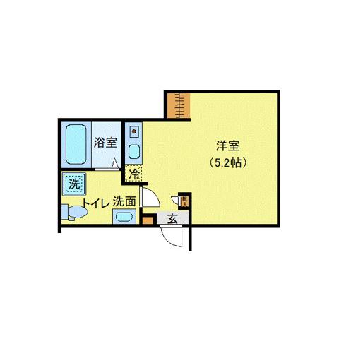 フィオーレ金町Ⅱ(ワンルーム/1階)の間取り写真