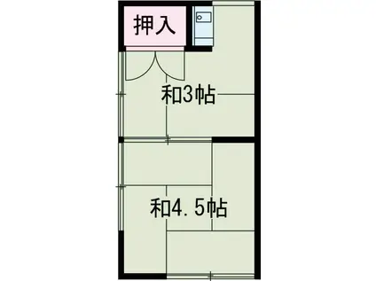 大和荘 別館(1K/2階)の間取り写真