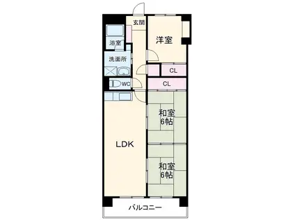 セレクト山之手(3LDK/2階)の間取り写真