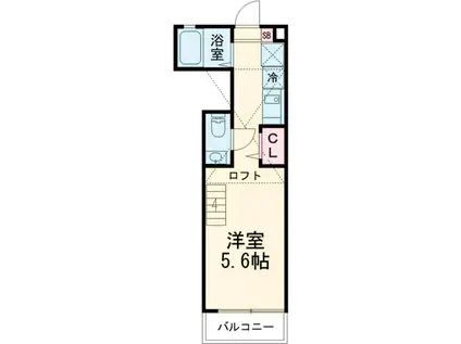 ピア経堂(1K/2階)の間取り写真