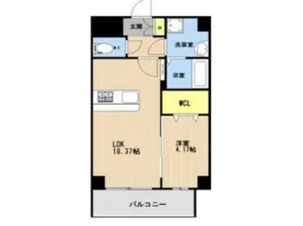 LIBTH前島Ⅲ(1LDK/8階)の間取り写真