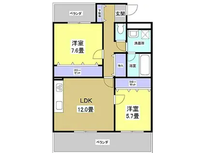 メゾン・アスカ(3DK/3階)の間取り写真