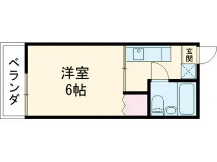 シティハイムサンユー(1K/1階)の間取り写真