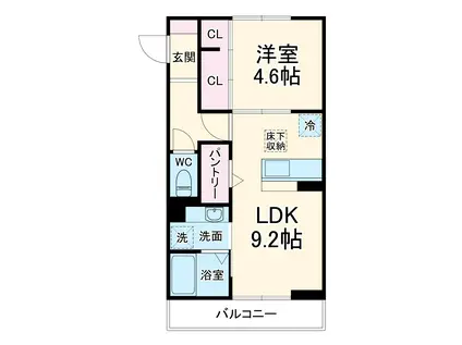 シンビジウム湘南台(1LDK/2階)の間取り写真