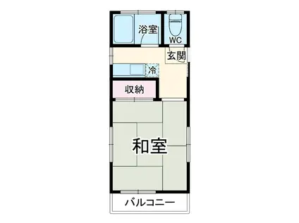 ヒルハイツ(1K/2階)の間取り写真