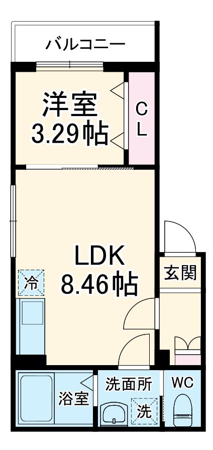 LD八千代中央(1LDK/1階)の間取り写真