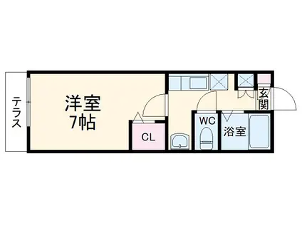 MS.Ⅴ(1K/1階)の間取り写真