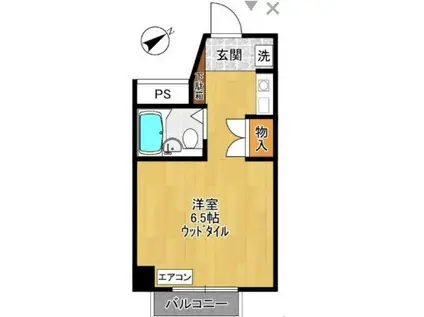 ドールハウス(ワンルーム/3階)の間取り写真