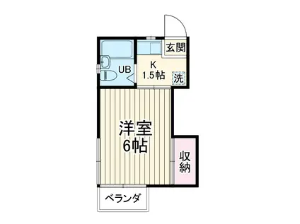 ボーテ日吉 PART2(1K/2階)の間取り写真