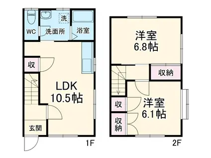 ジョイテラス参野(2LDK)の間取り写真