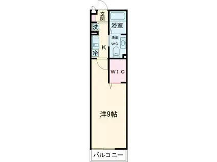 ポラリス(1K/1階)の間取り写真