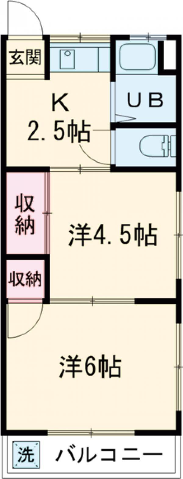 コーポ小林Ⅰ(2K/2階)の間取り写真