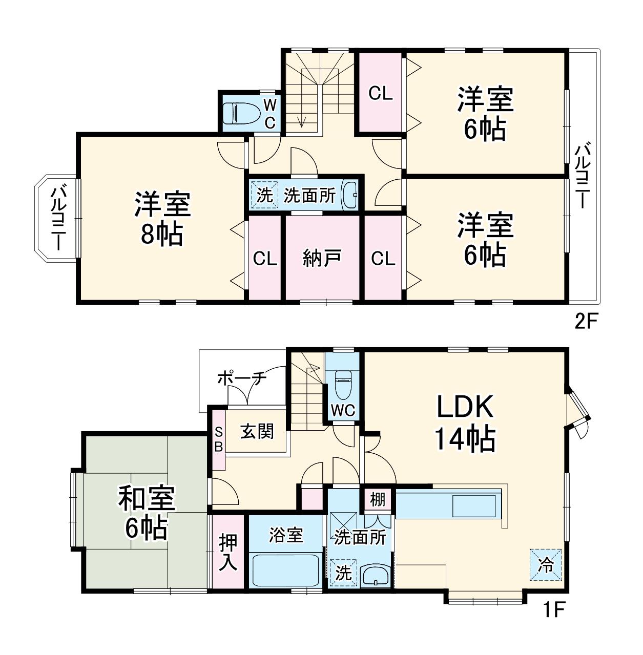 鵠沼松が岡1丁目戸建(4SLDK/1階)の間取り写真