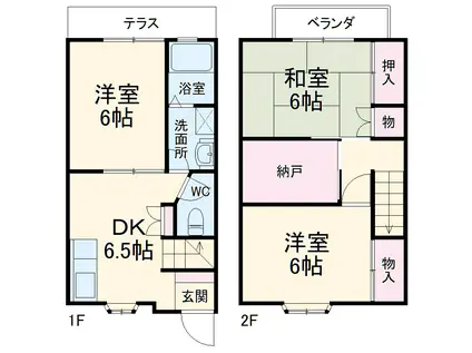 コーポライズヒル(3SDK/1階)の間取り写真
