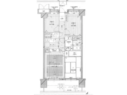 ダイアパレス千城台2(3LDK/2階)の間取り写真