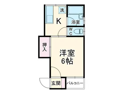 八木ビル(1K/3階)の間取り写真