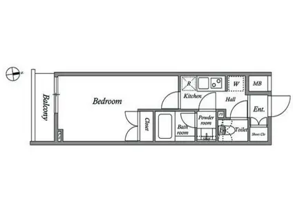 ザ・レジデンス神楽坂Ⅰ(1K/5階)の間取り写真