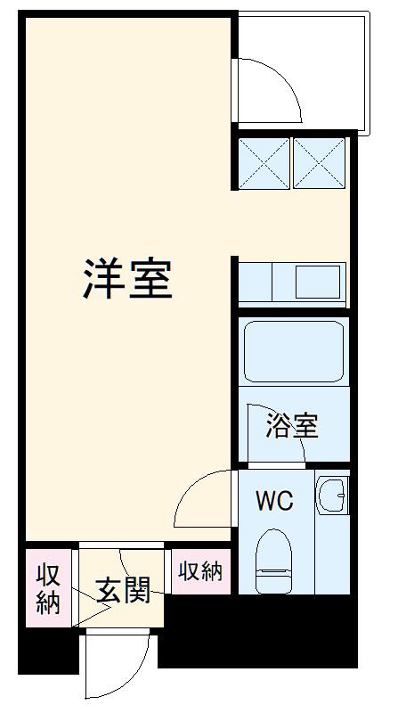 パールホーム吉野町(ワンルーム/2階)の間取り写真
