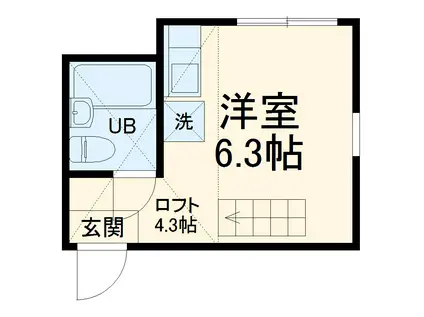 ユナイト六浦パトリスの杜(ワンルーム/1階)の間取り写真