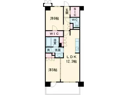 トラープランド蒼麗館(2LDK/5階)の間取り写真