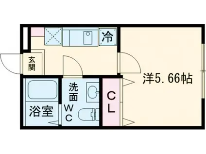 モダンラフォンテ高島平(1K/1階)の間取り写真