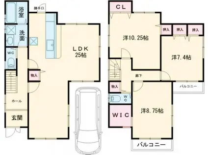 阪急電鉄京都線 西山天王山駅 徒歩18分 2階建 築1年(3LDK)の間取り写真