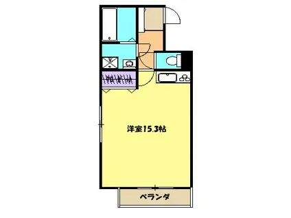 ハイムルビコン(ワンルーム/4階)の間取り写真