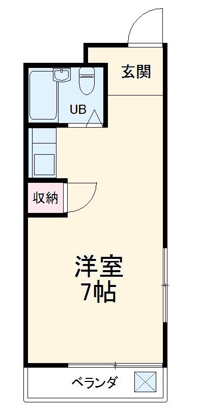 ノア東林間(ワンルーム/1階)の間取り写真