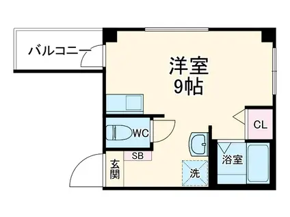 ライスランド2番館(ワンルーム/3階)の間取り写真