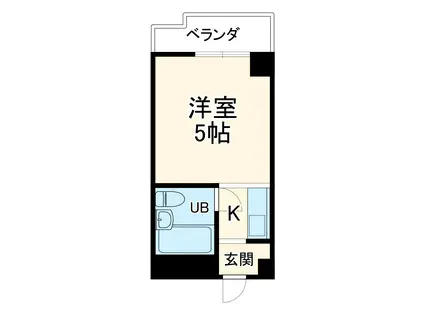 セントヒルズ岐阜(1K/6階)の間取り写真