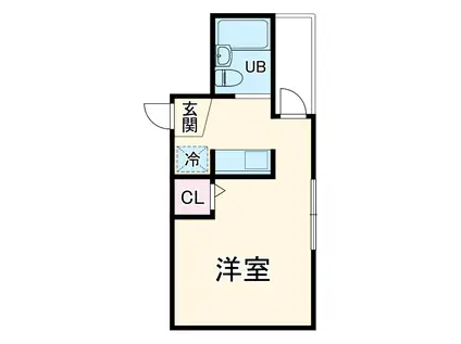 ウィンベルソロ 熊谷第3(ワンルーム/1階)の間取り写真