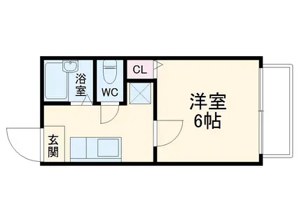 メイプルハイツ弐番館(1K/2階)の間取り写真
