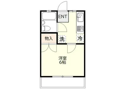 エクセランA(1K/1階)の間取り写真