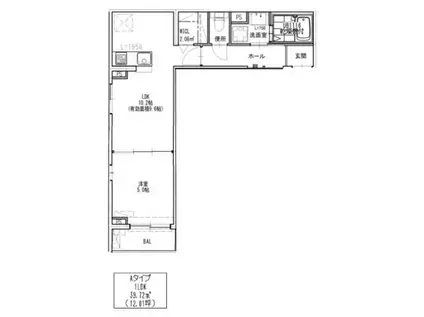 メゾンドビューラシーヌⅢ(1LDK/3階)の間取り写真