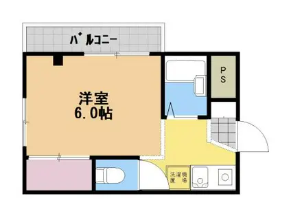 ハイムTAKEYAMA(1K/2階)の間取り写真
