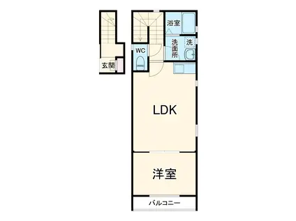 ミラノサラ(1LDK/2階)の間取り写真