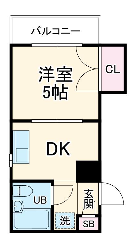 ファーストハウス生田(1DK/3階)の間取り写真
