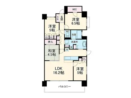 ロジュマン東豊中(4LDK/3階)の間取り写真