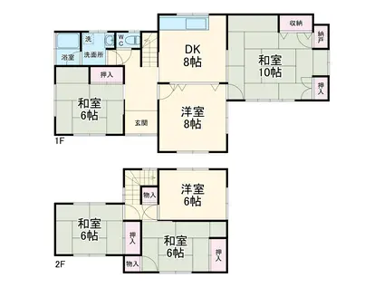 名鉄犬山線 扶桑駅 徒歩13分 2階建 築45年(5LDK)の間取り写真
