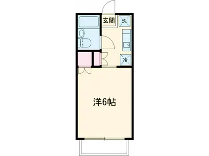 プルミエⅠ(1K/2階)の間取り写真