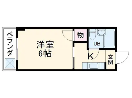 セントラルビル(ワンルーム/3階)の間取り写真