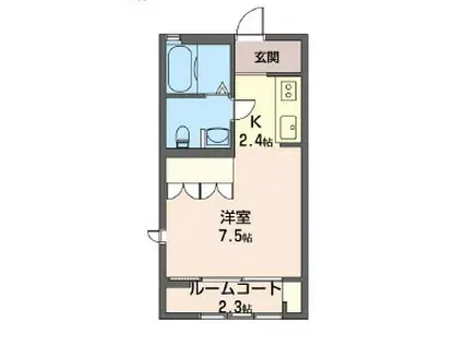 カーサみねき(ワンルーム/1階)の間取り写真