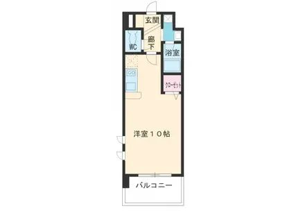 ベレーサ新瑞橋(ワンルーム/2階)の間取り写真