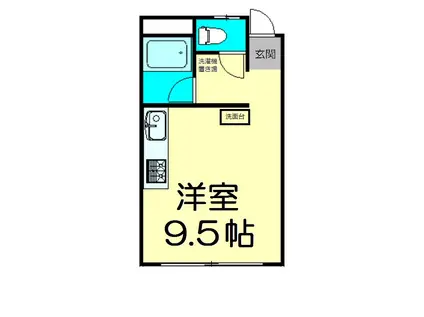 コーポ安室(ワンルーム/3階)の間取り写真