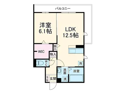 プランドール(1LDK/2階)の間取り写真