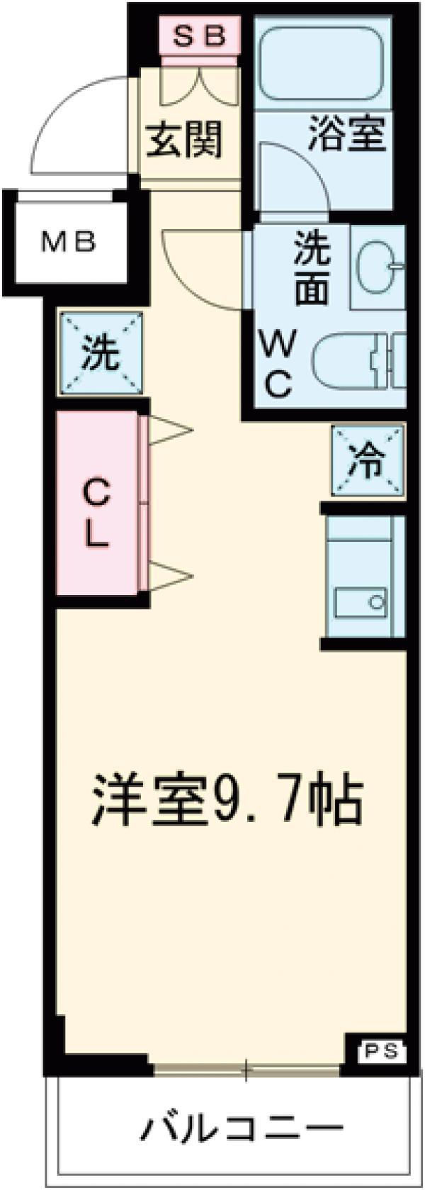 プレール・ドゥーク方南町(ワンルーム/3階)の間取り写真